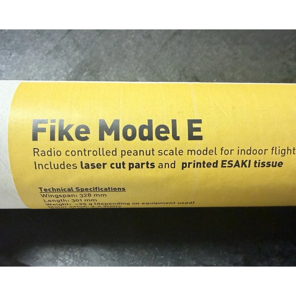 Fike Model E Peanut Scale RC Balsa Airplane Kit Laser Cut Parts Unbuilt